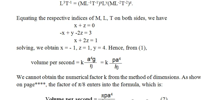 Poiseuille’s Formula